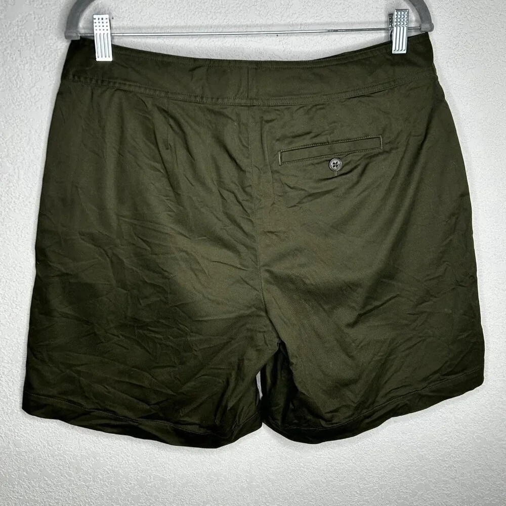 Lauren Ralph Lauren Shorts Womens 10 Olive Green Chino Nautical Rope Belt
